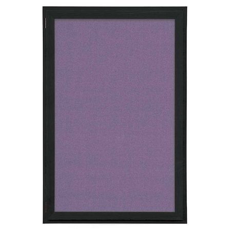 United Visual Products Indoor Enclosed Combo Board, 72"x36", Satin Frame/Blue & Amethyst UVCB7236-BLUE-AMETHY